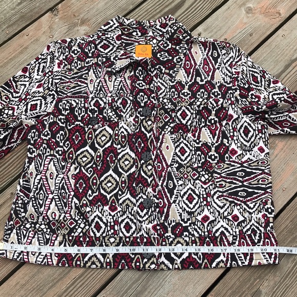 Colorful Ruby Rd loose jacket 14 - Picture 8 of 9